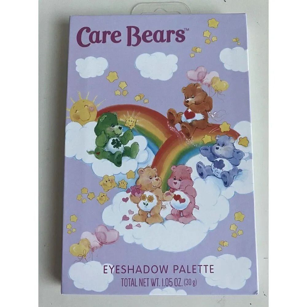 Care Bears 12 Eyeshadow Palette Pastel Makeup Rainbow Shimmer Matte With Mirror